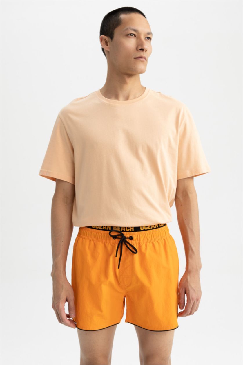 Мужчины Оранжевый Плавки Andy с принтом