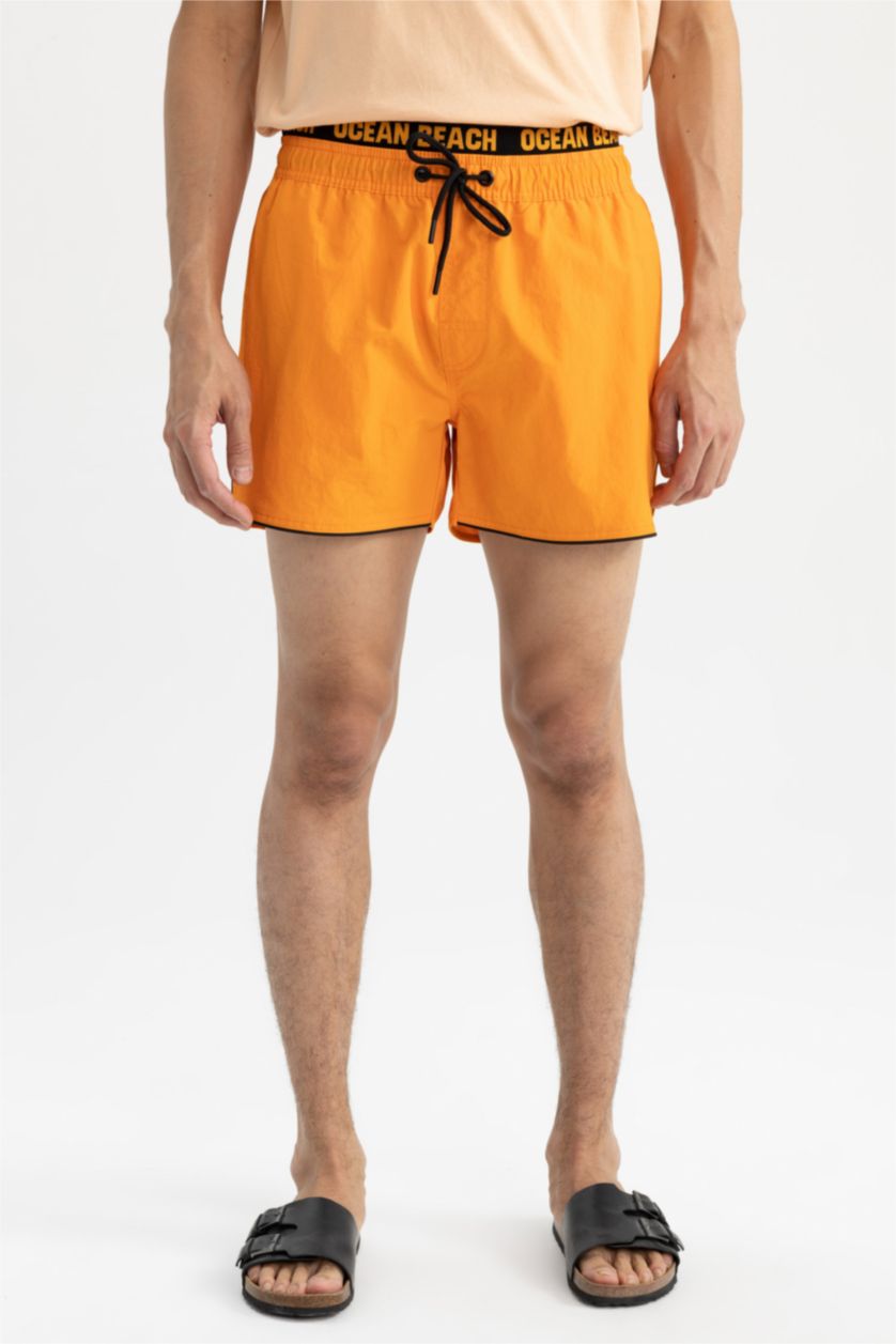 Мужчины Оранжевый Плавки Andy с принтом