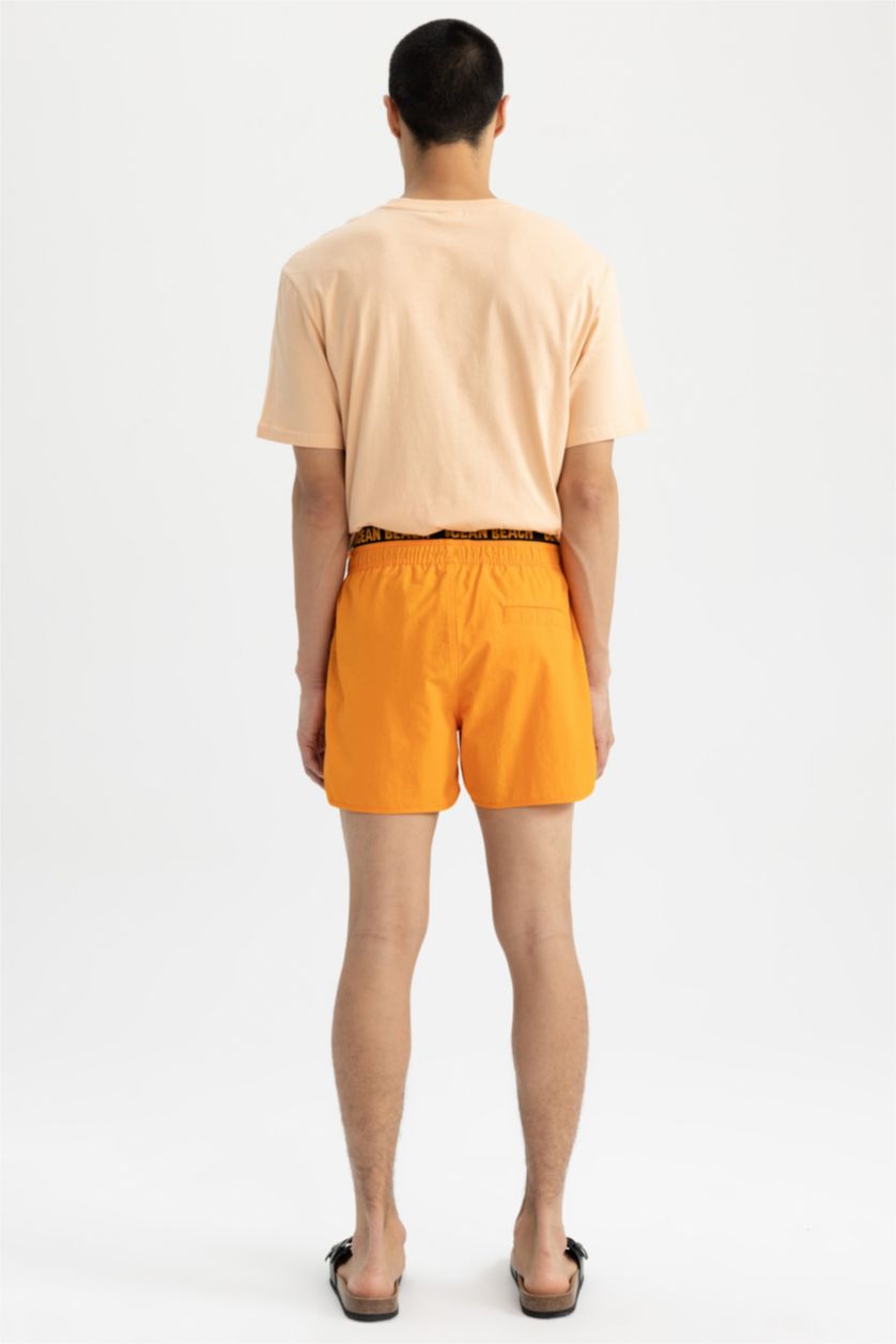 Мужчины Оранжевый Плавки Andy с принтом