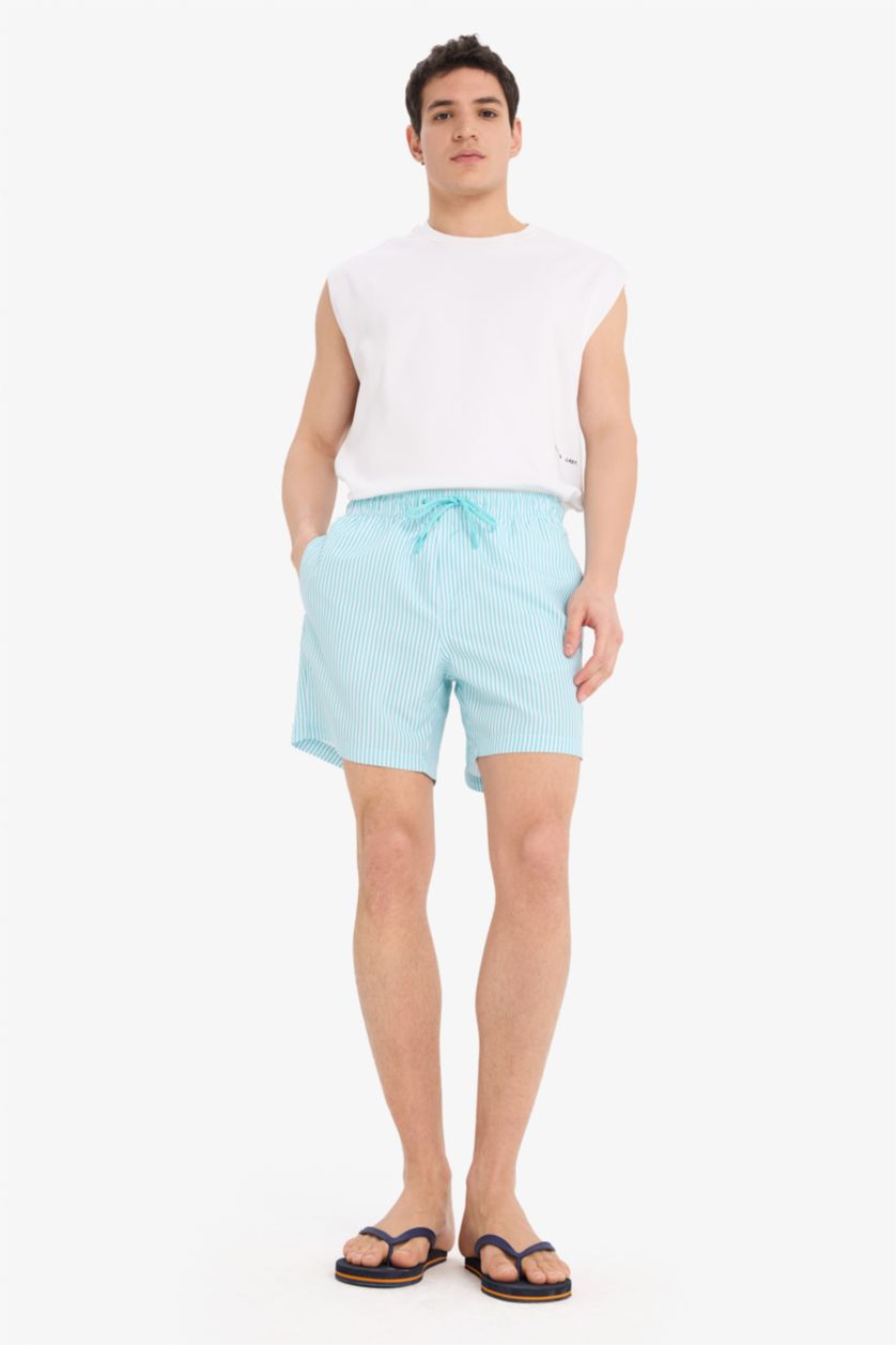 MAN Aqua Striped Short Swim Shorts