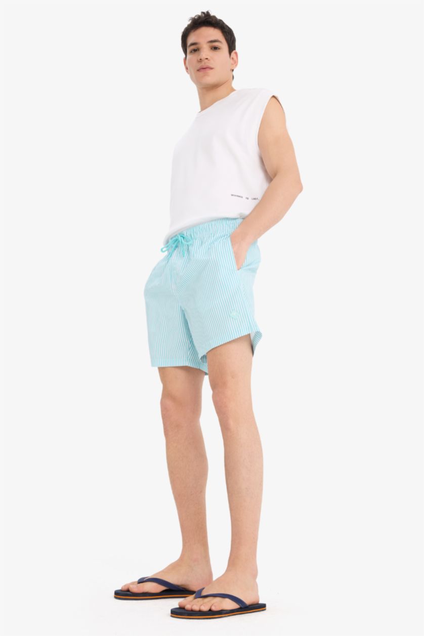 MAN Aqua Striped Short Swim Shorts