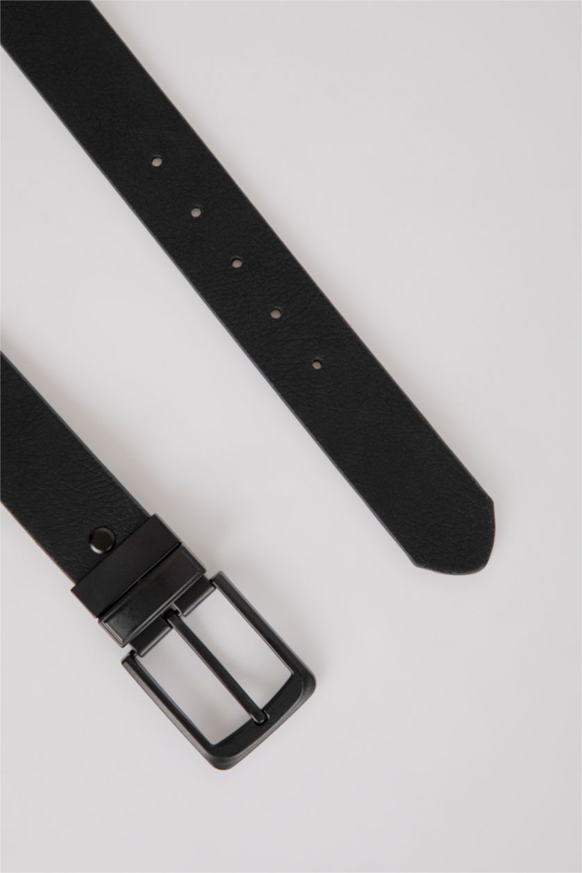 Erkek Karma Erkek Çift Taraflı Suni Deri Jean Kemeri