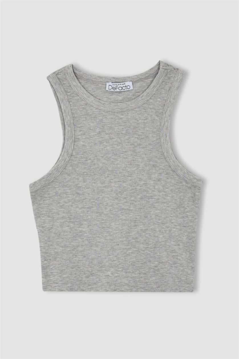 Женщины Серый меланж Кроп-топ