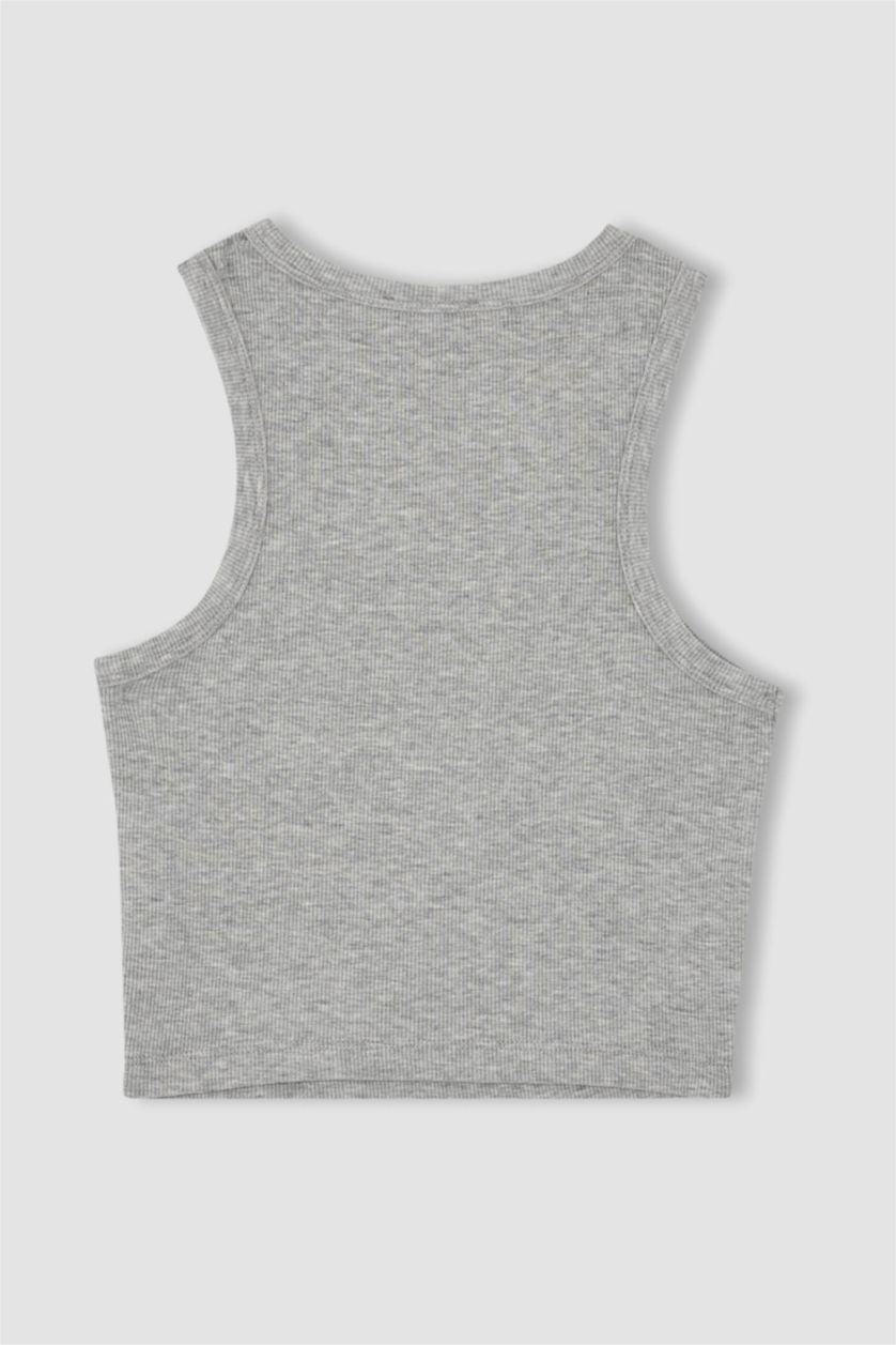 Женщины Серый меланж Кроп-топ