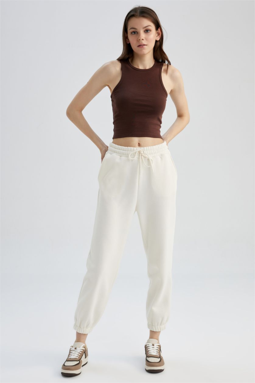 Женщины Коричневый Майка с вырезом приталенного кроя