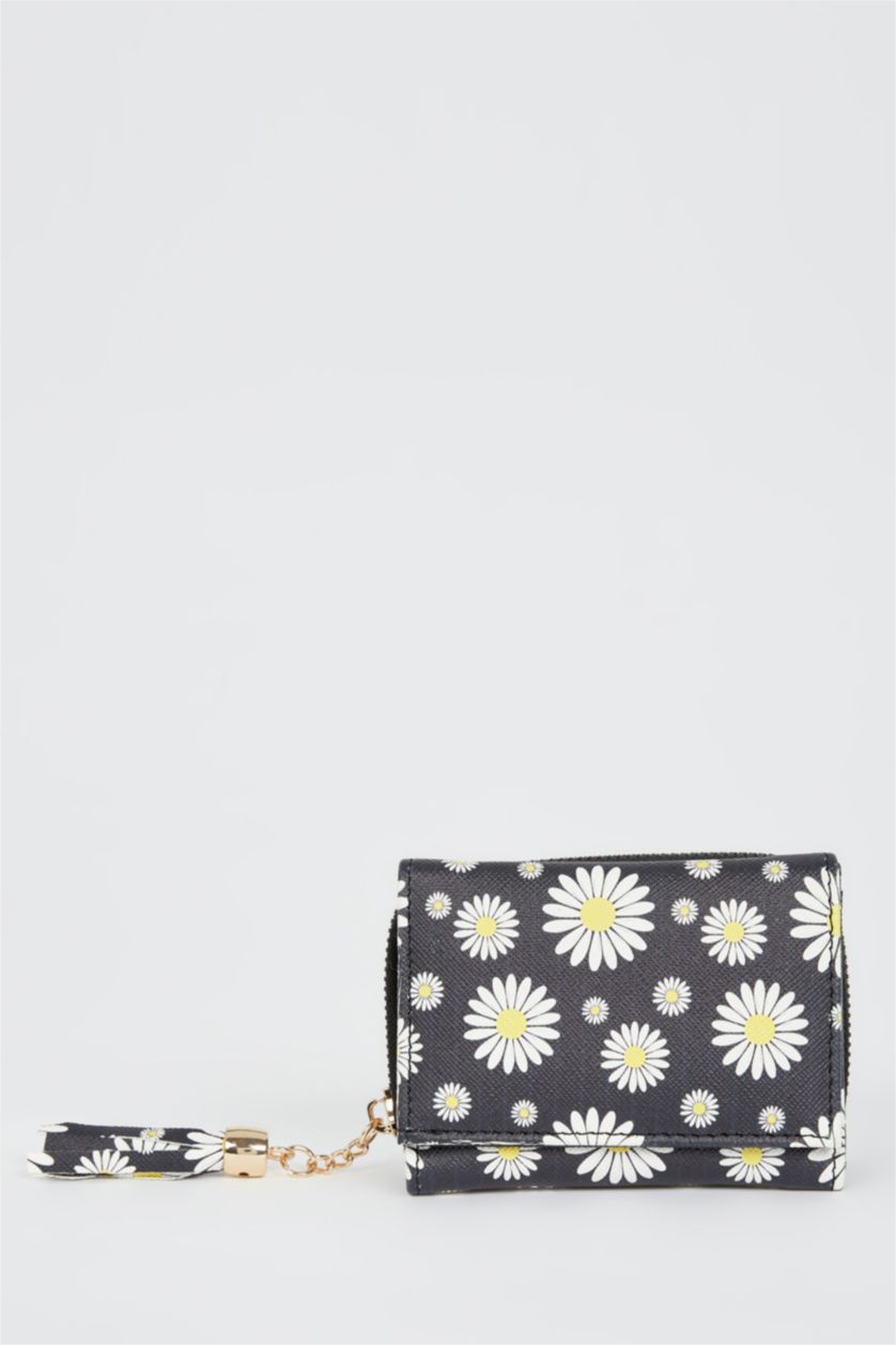 WOMAN Karma Women's Daisy Patterned Faux Leather Wallet