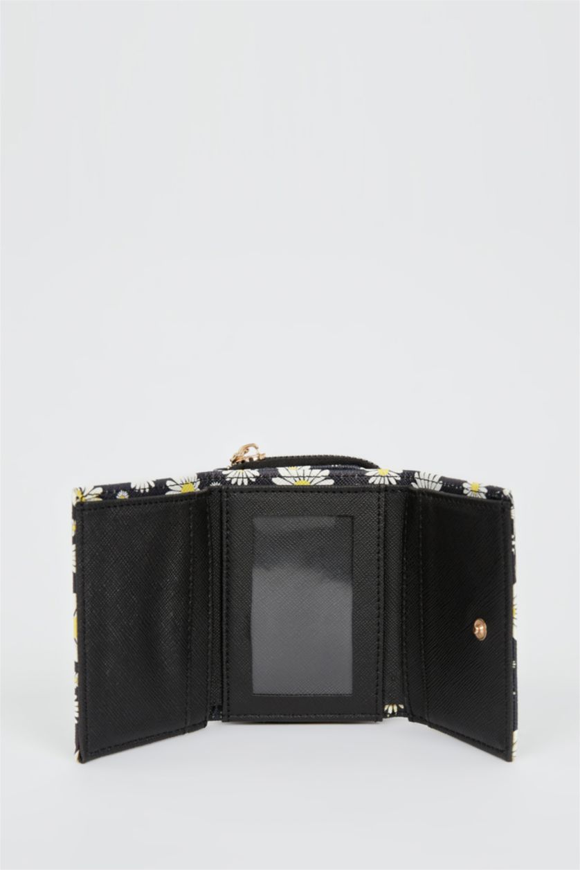WOMAN Karma Women's Daisy Patterned Faux Leather Wallet