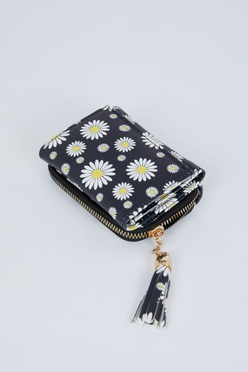 WOMAN Karma Women's Daisy Patterned Faux Leather Wallet