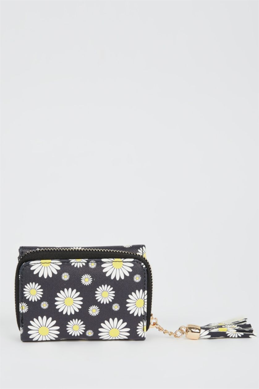 WOMAN Karma Women's Daisy Patterned Faux Leather Wallet
