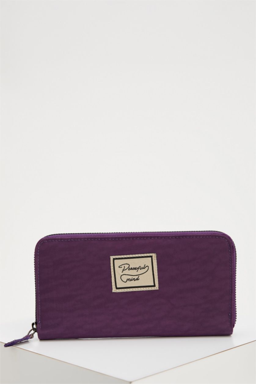 Kadın Mor Fermuarlı Cüzdan