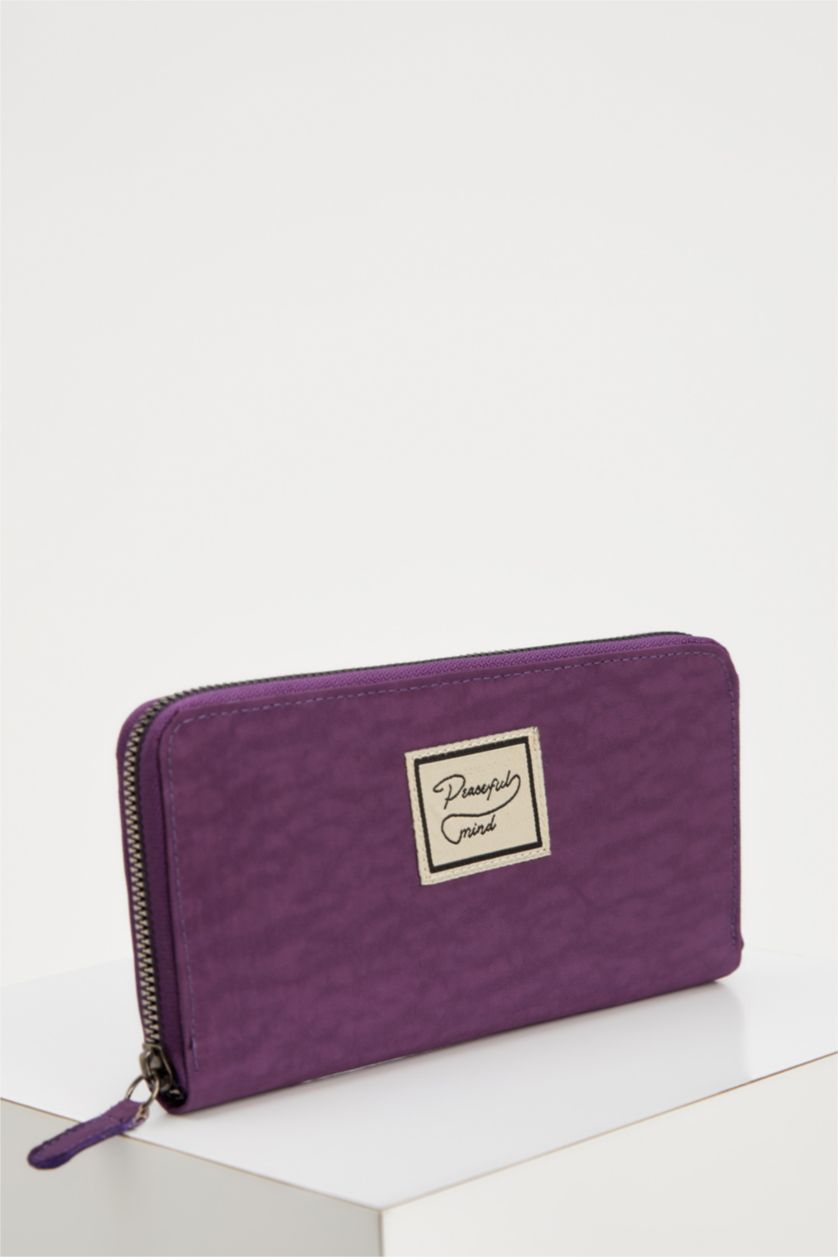 Kadın Mor Fermuarlı Cüzdan