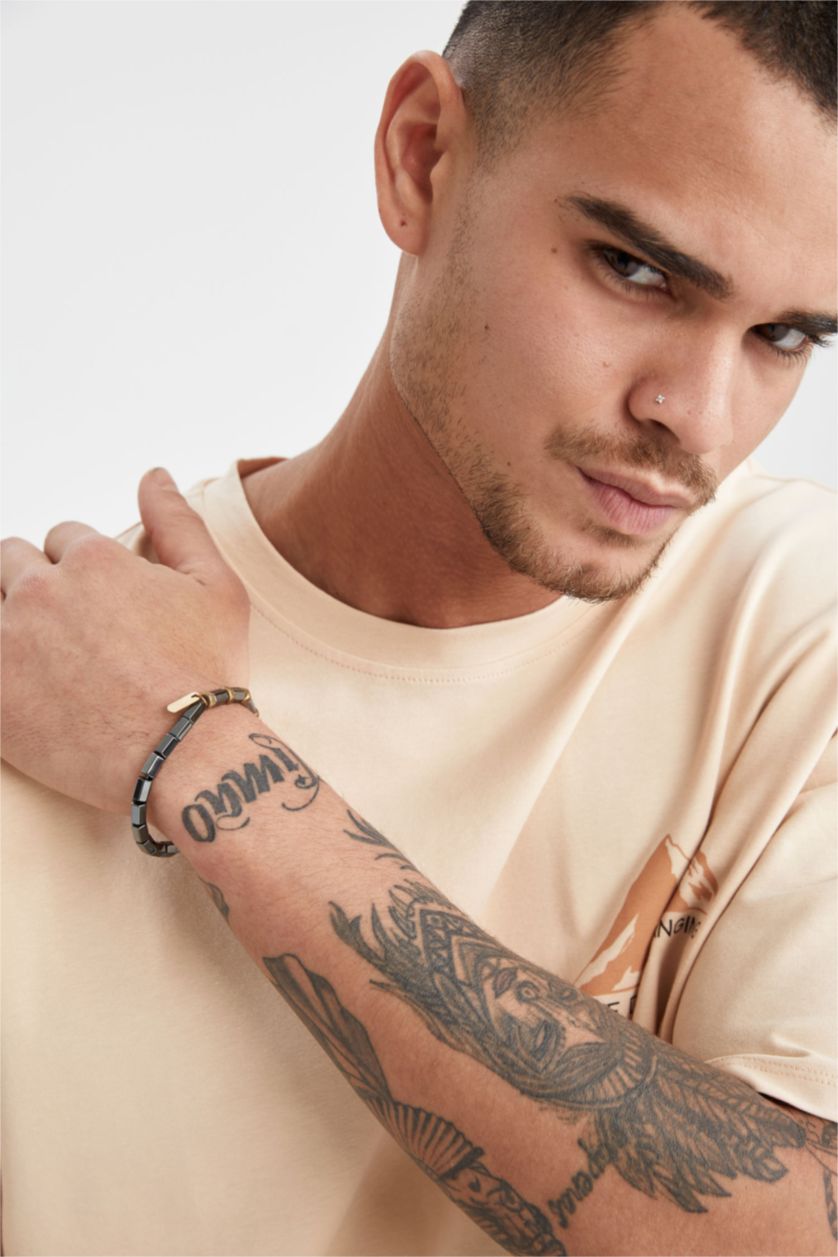 HOMME Karma Bracelet en pierre en métal