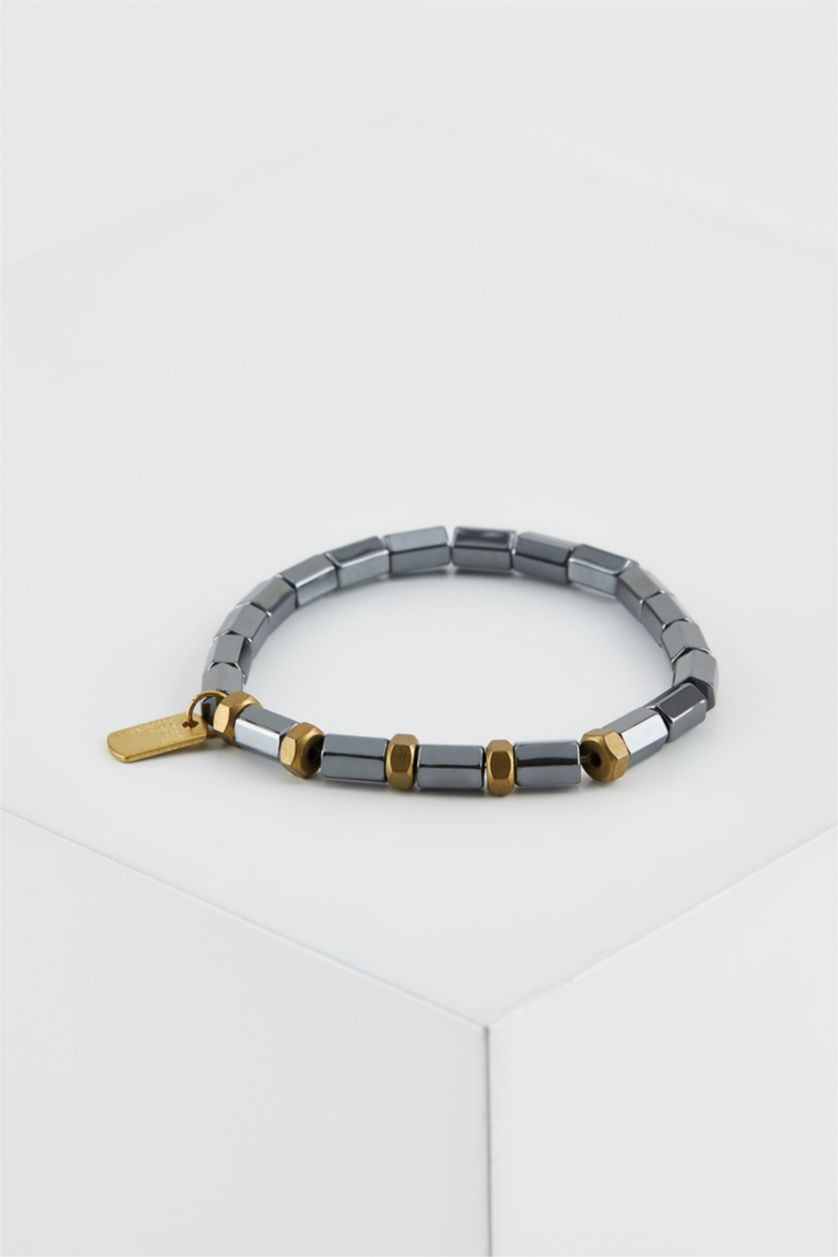 HOMME Karma Bracelet en pierre en métal