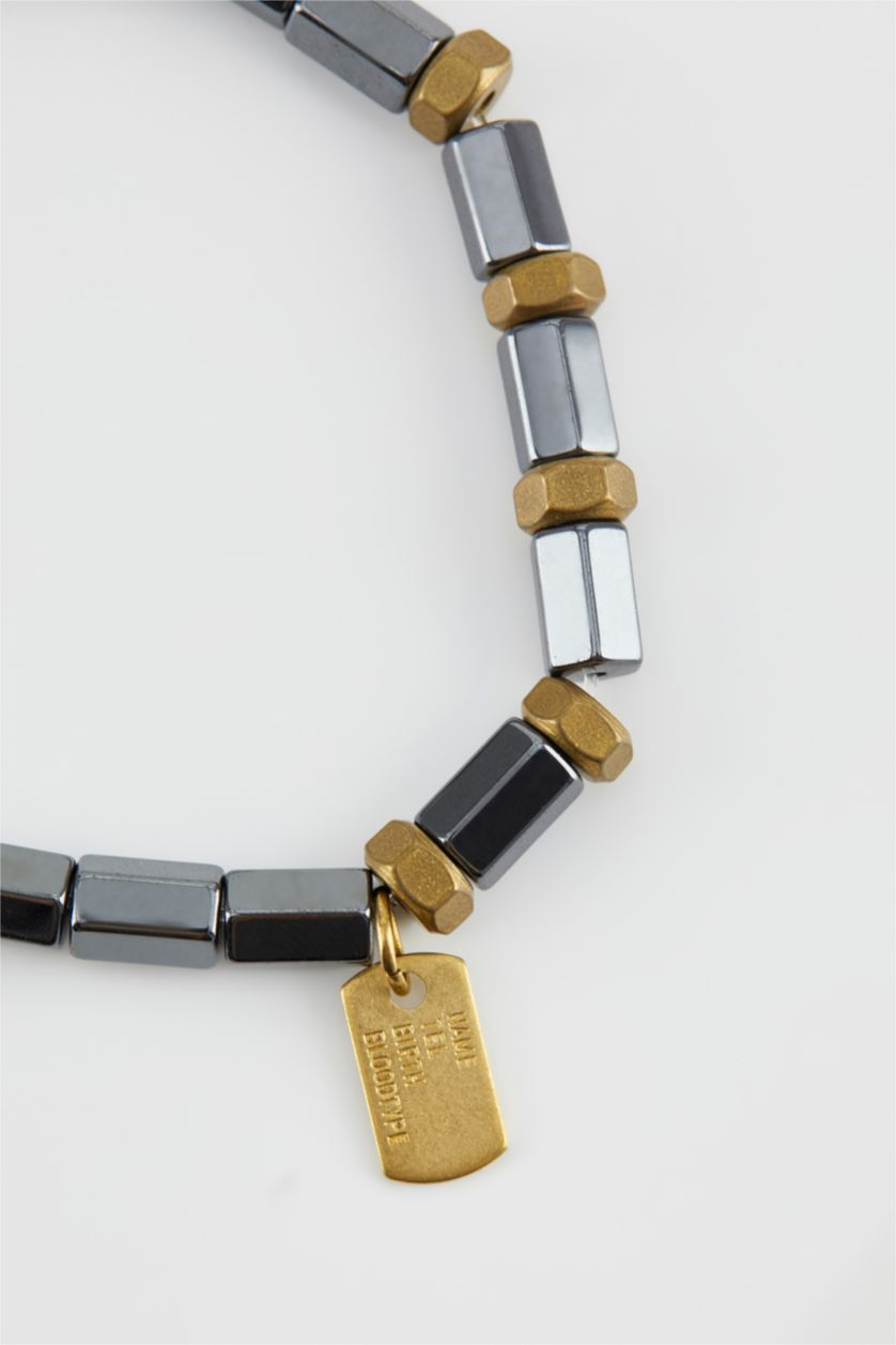 HOMME Karma Bracelet en pierre en métal