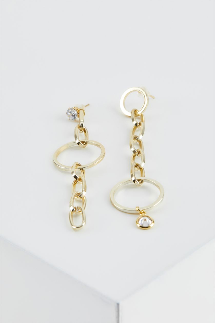 نساء Altın ربط سلسلة أقراط