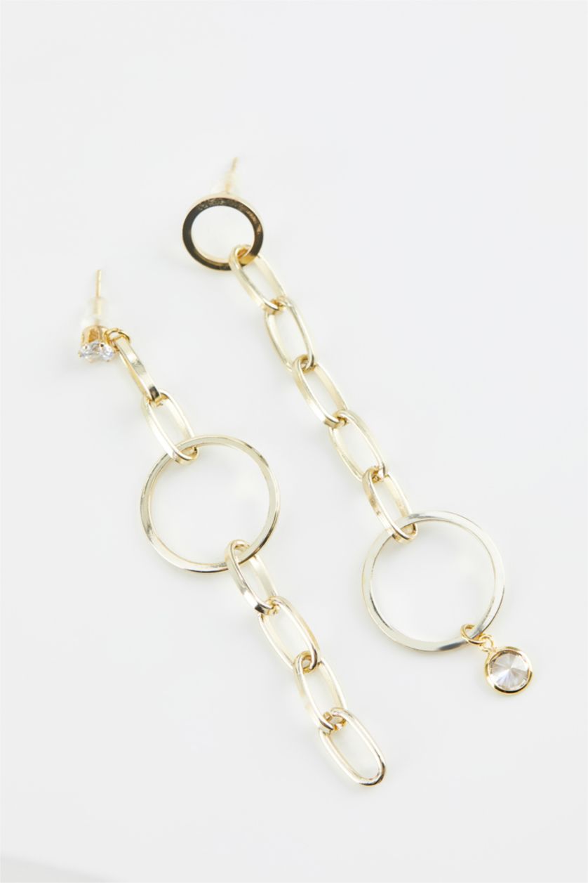 نساء Altın ربط سلسلة أقراط