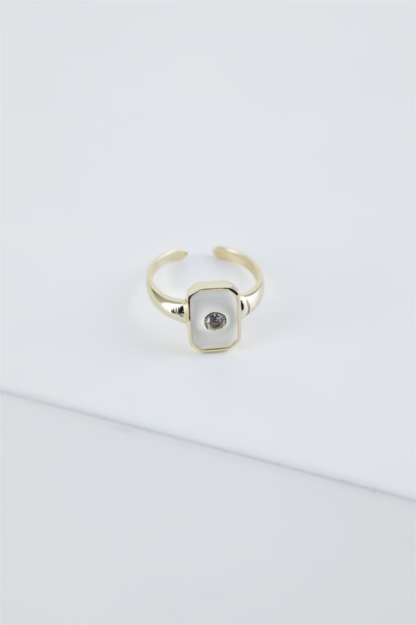 WOMAN White 2 Piece-Enameled Ring