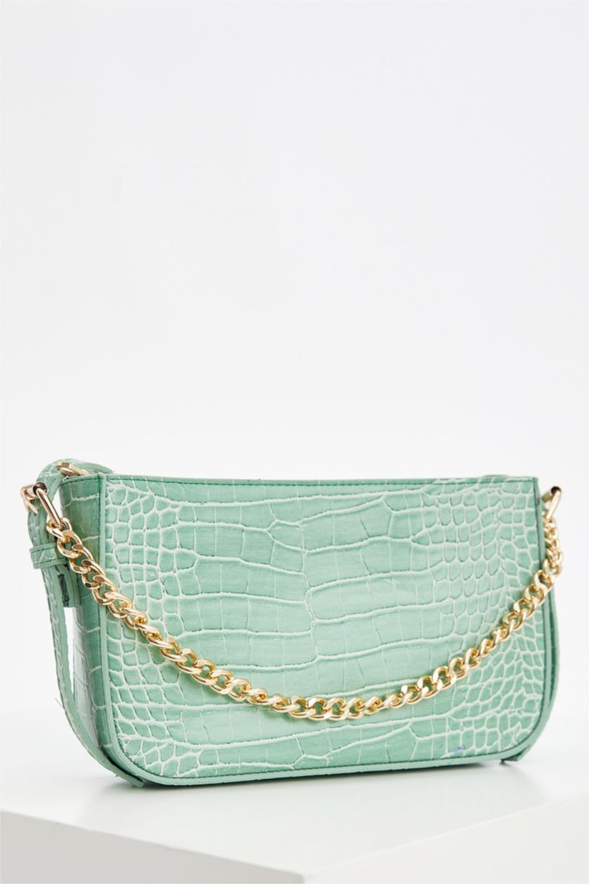 Kadın Mint Suni Deri Çapraz Çanta