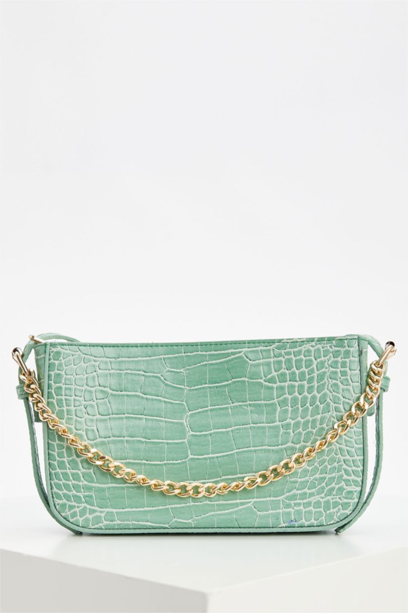 Kadın Mint Suni Deri Çapraz Çanta