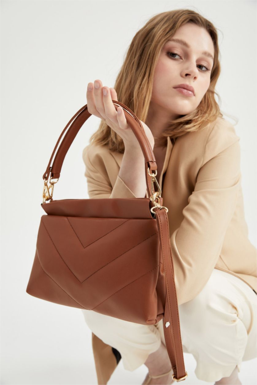 Kadın Taba Suni Deri Çapraz Çanta