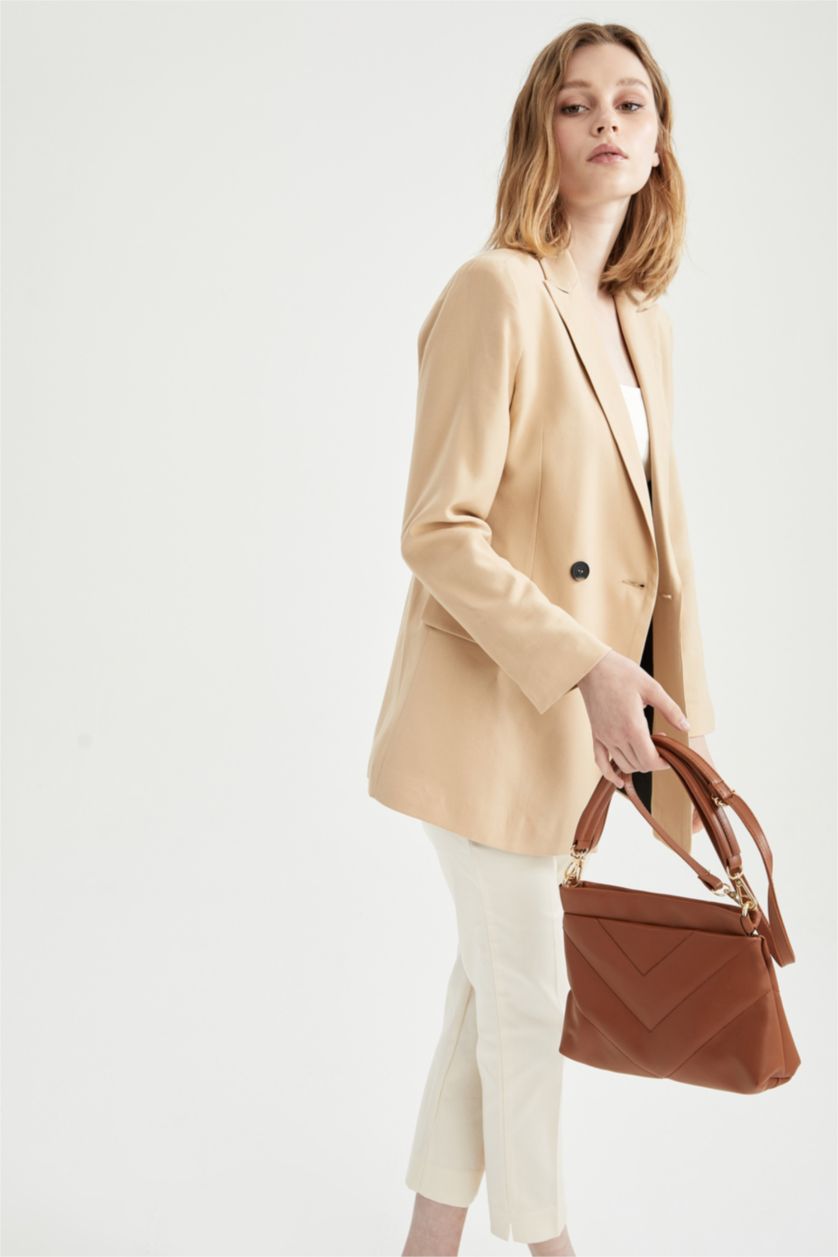 Kadın Taba Suni Deri Çapraz Çanta