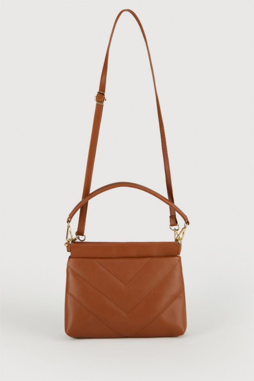 Kadın Taba Suni Deri Çapraz Çanta