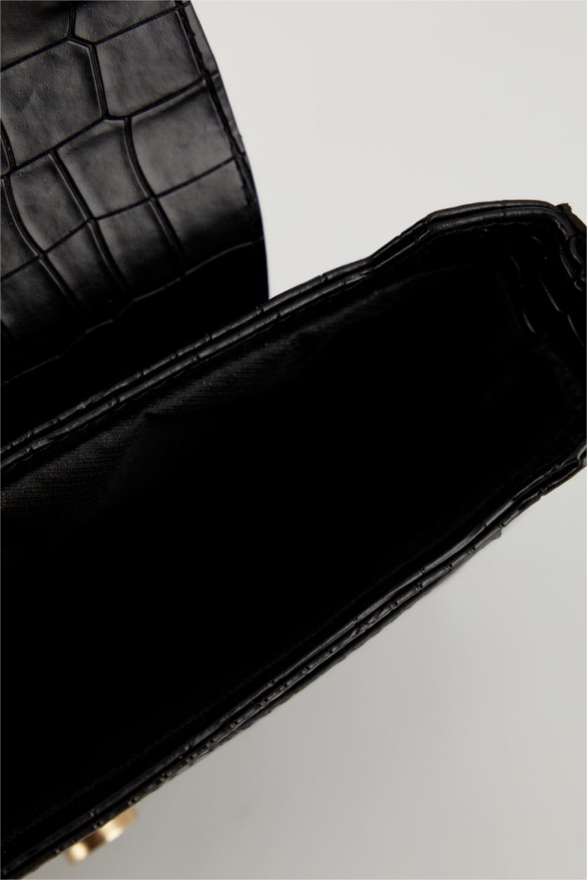 Женщины Черный Faux Leather Crossbody Bag