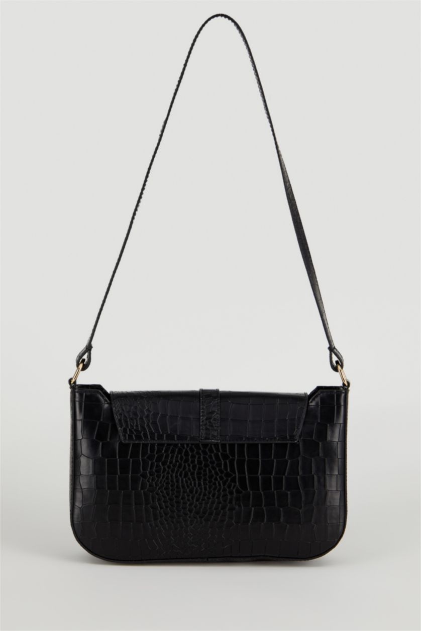 Женщины Черный Faux Leather Crossbody Bag