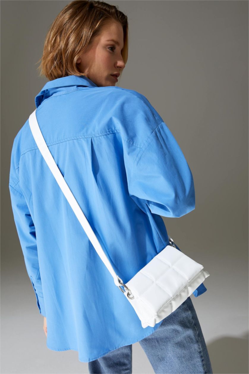 WOMAN White Women's Faux Leather Shoulder Bag