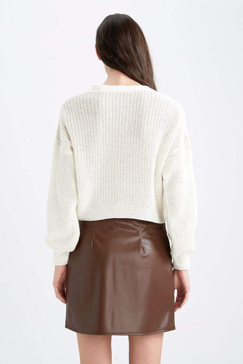 نساء بيج فاتح Regular Fit Cardigan
