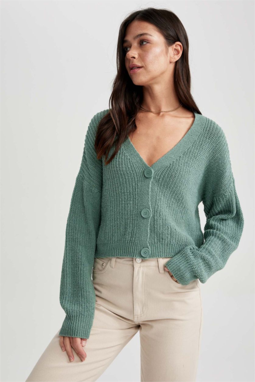WOMAN Mint Regular Fit Knitwear Cardigan