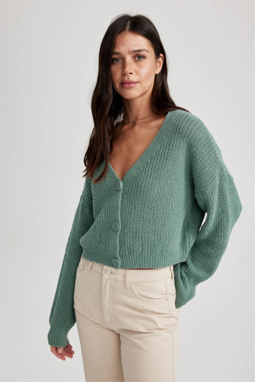 WOMAN Mint Regular Fit Knitwear Cardigan