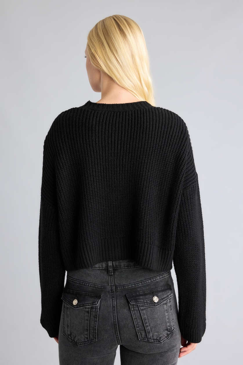 FEMME Noir Cardigan à col V Coupe régulière