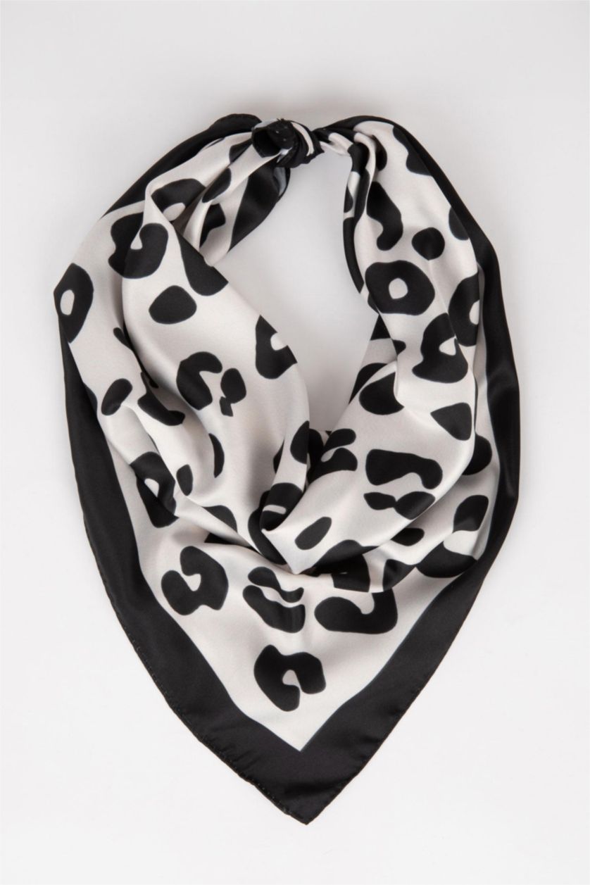 FEMME Blanc Bandana Imprimé Léopard Pour Femme