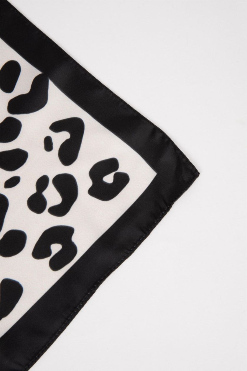 FEMME Blanc Bandana Imprimé Léopard Pour Femme