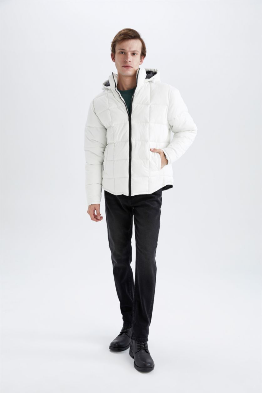 Erkek Beyaz Mont