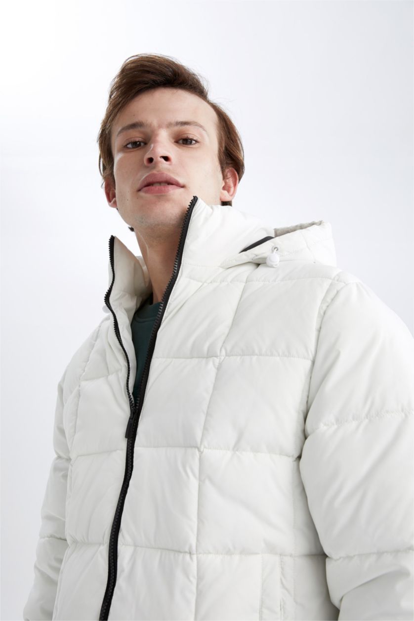 Erkek Beyaz Mont