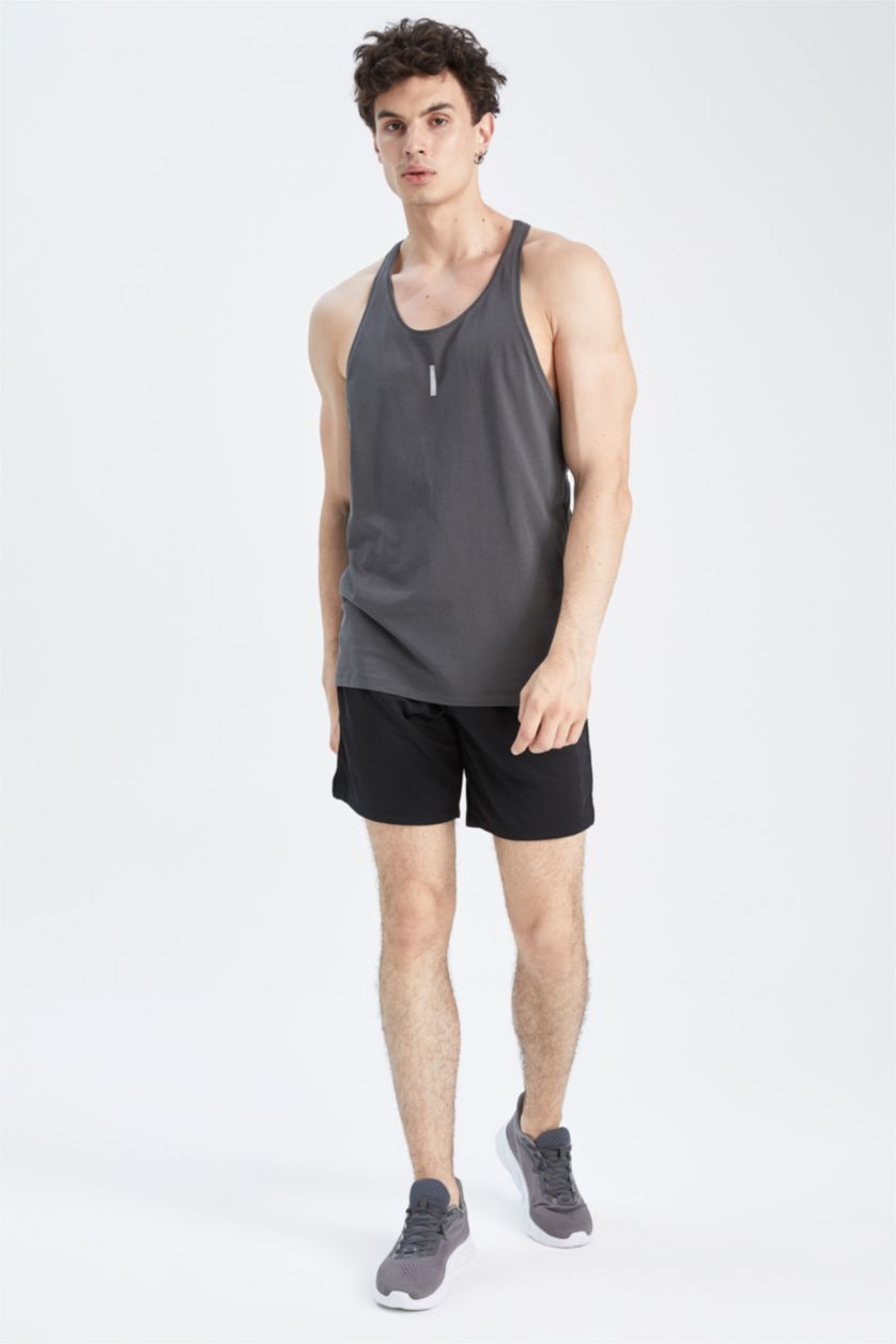 MAN Anthracite Defacto Fit Slim Fit Cotton Combed Singlet