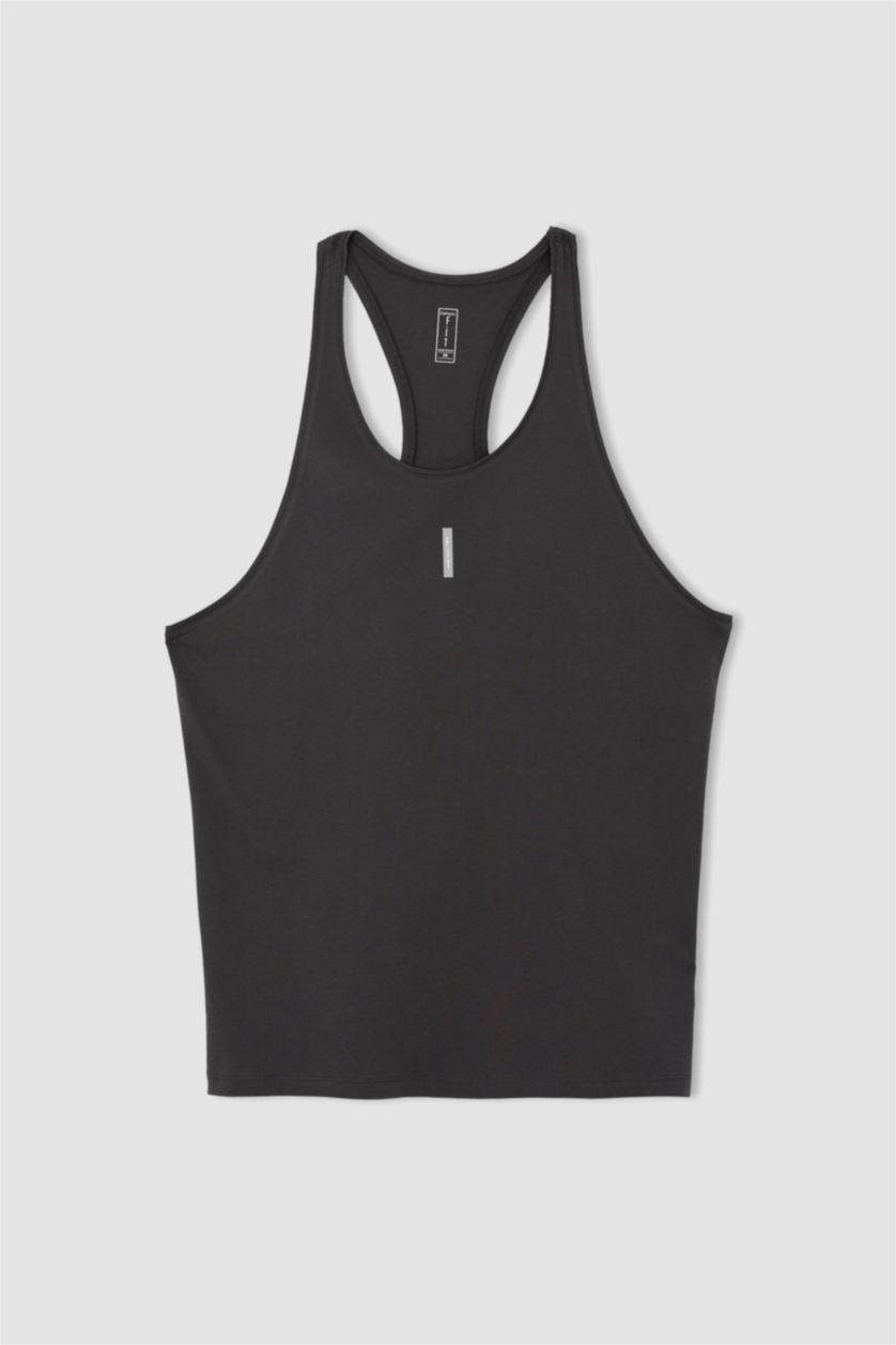 MAN Anthracite Defacto Fit Slim Fit Cotton Combed Singlet