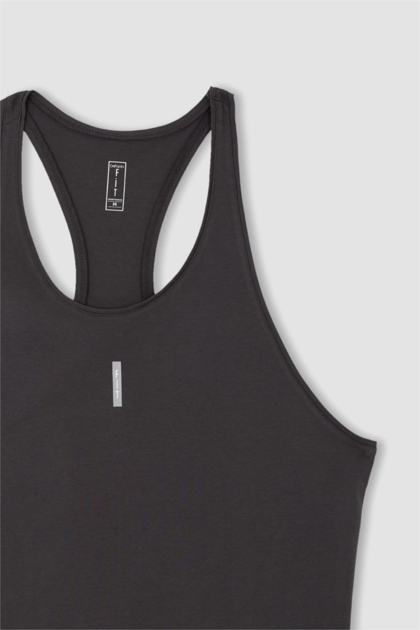 MAN Anthracite Defacto Fit Slim Fit Cotton Combed Singlet