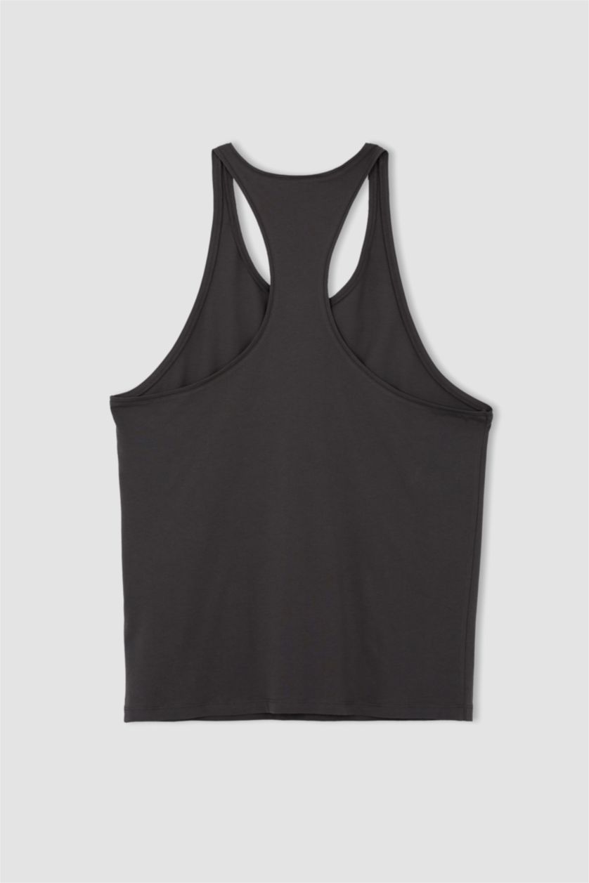 MAN Anthracite Defacto Fit Slim Fit Cotton Combed Singlet