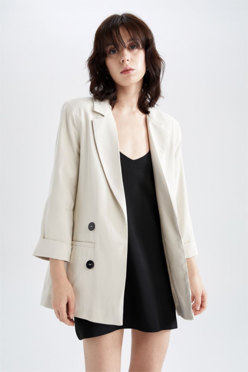 Kadın Taş Loose Fıt Blazer Ceket