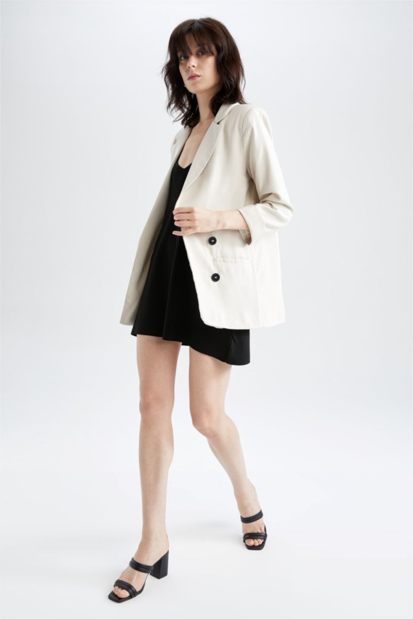 Kadın Taş Loose Fıt Blazer Ceket