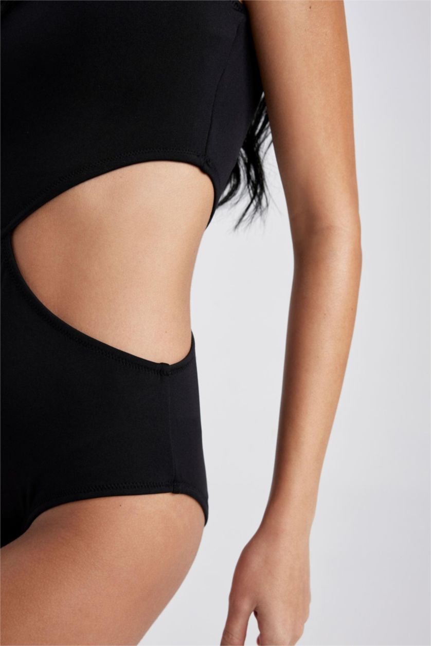 FEMME Noir Maillot De Bain Coupe Régulière