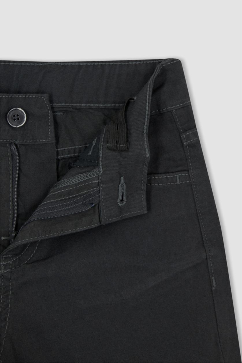 Мальчики и подростки Темный антрацит Брюки стандартного кроя из габардина для мальчиков, Школьная коллекция