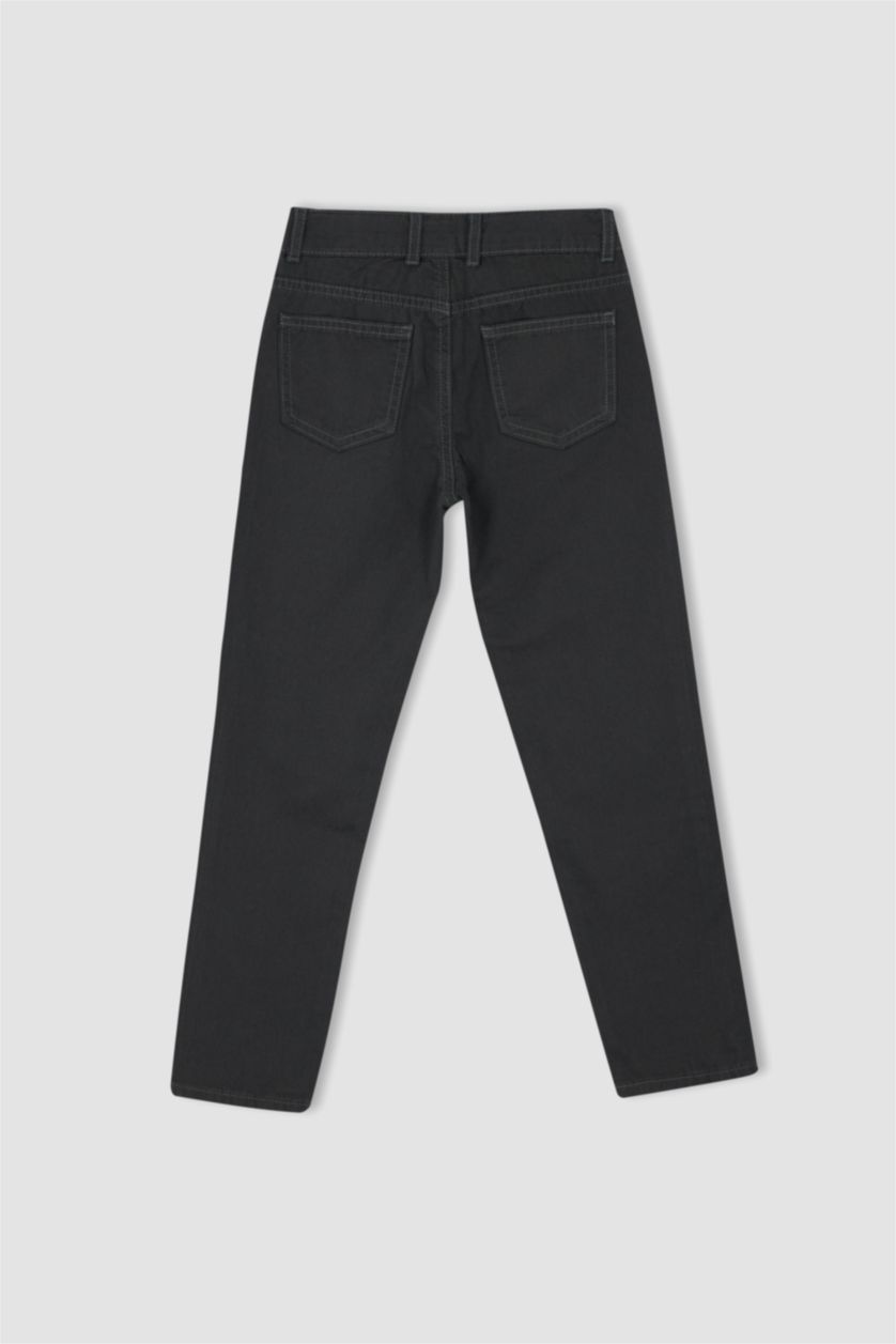 Мальчики и подростки Темный антрацит Брюки стандартного кроя из габардина для мальчиков, Школьная коллекция