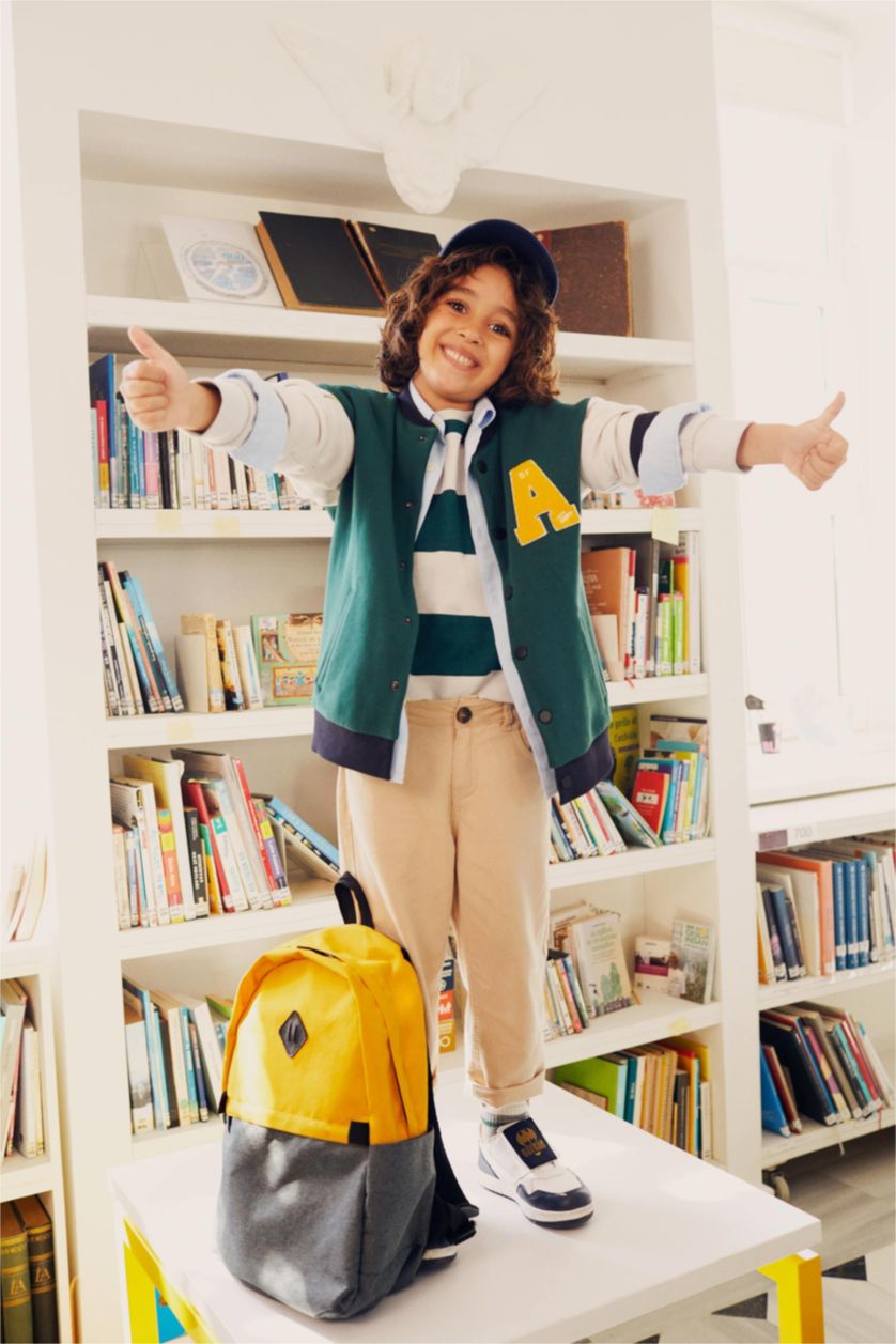 BOYS & TEENS Beige Boy Gabardine School Trousers