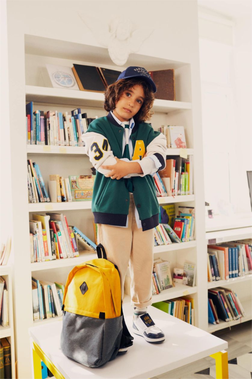 BOYS & TEENS Beige Boy Gabardine School Trousers