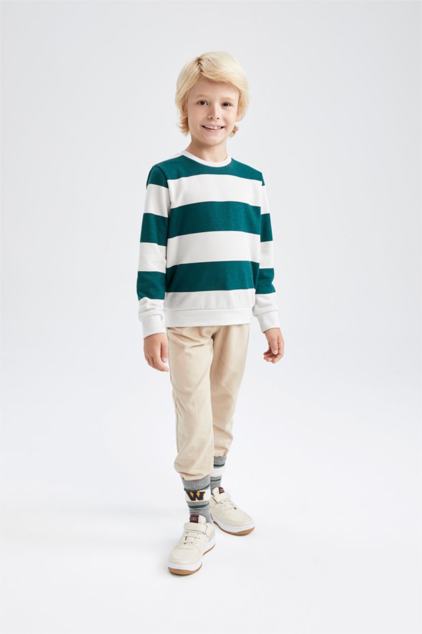 BOYS & TEENS Beige Boy Gabardine School Trousers