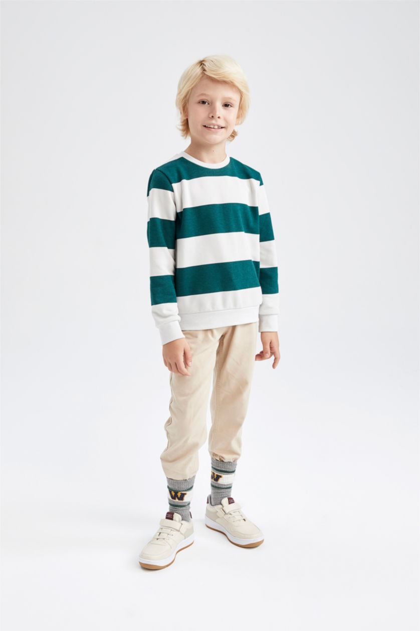 BOYS & TEENS Beige Boy Gabardine School Trousers